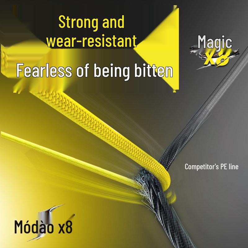 Sea Dragon King 500m 8-Strand PE Fishing Line: 300m Smooth Anchoring for Big Fish Sea Fishing