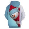 Women Hoodies Men Sweatshirt Snow Man Print Christmas Gift Casual Pullover Top