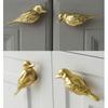 CatchDragn Bird Animal Cabinet Knobs Brass, Gold Drawer Knobs 2 Pack,Modern Pull for Dresser Drawers Cabinet Laundry Room Kitchen