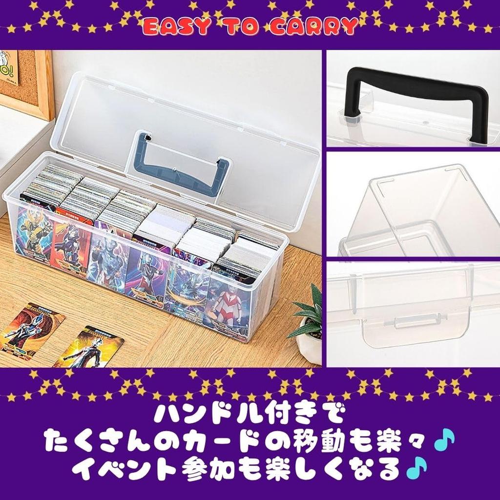 Solvanta Storage Box for Pokemon Clear Top Loader Holds 900 Wide x Deep x 12cm High Cards, Case, Storage, Cards, 35.8cm 10.8cm