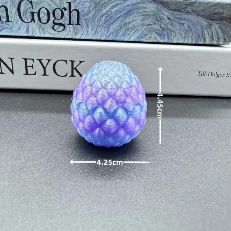 3D Printed Party Decorations Ornaments Dragon Egg Statue Christmas Hatching Figure Modern Home Decoration Miniature Desk Decor