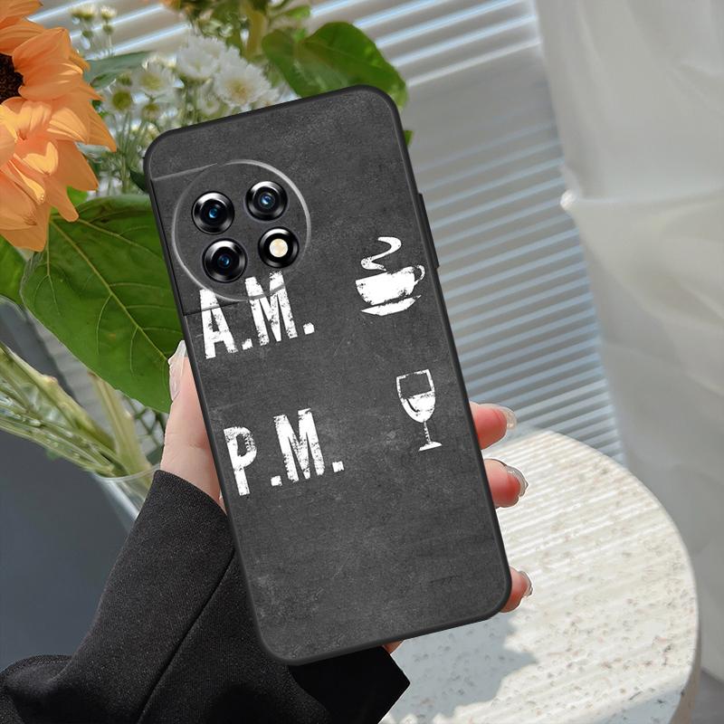 Coffee Wine Cup Case For OnePlus 15 15R 13 13T 13R 12 12R 11 10 10R 10T 8T Nord 5 CE 4 2 3 Lite N20 N30 Cover