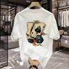 Premium Men's Heavyweight Cotton Streetwear T-Shirt - Trendy Loose-Fit, Short-Sleeve Summer Top