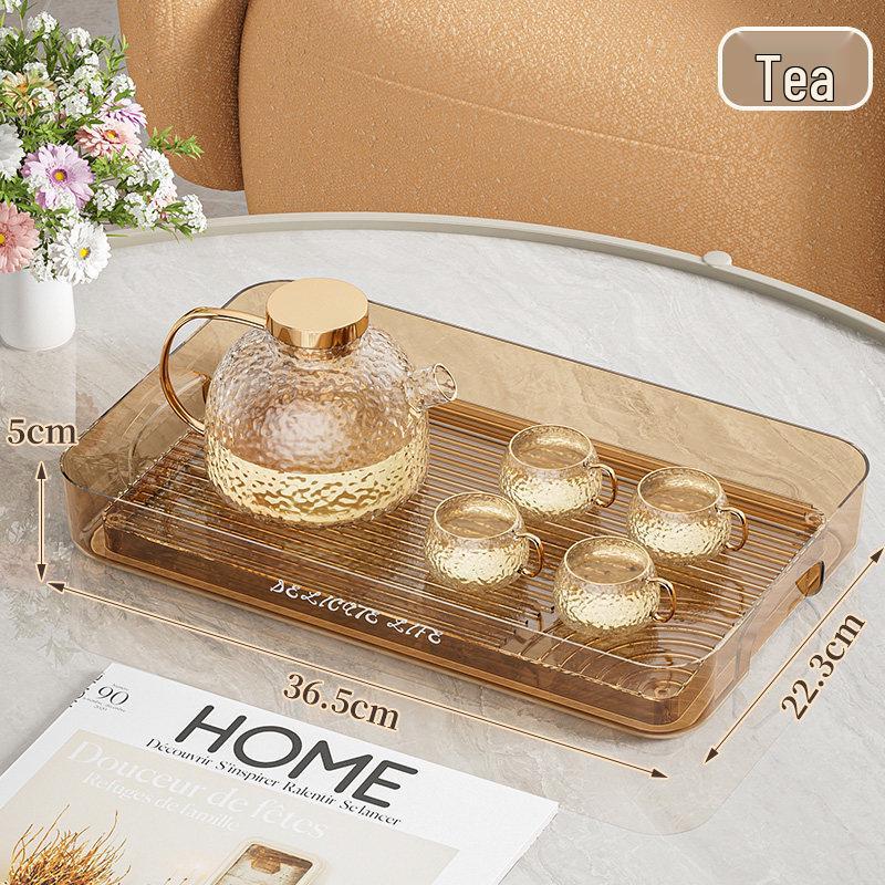 Portable Double-Layer Draining Tea Tray