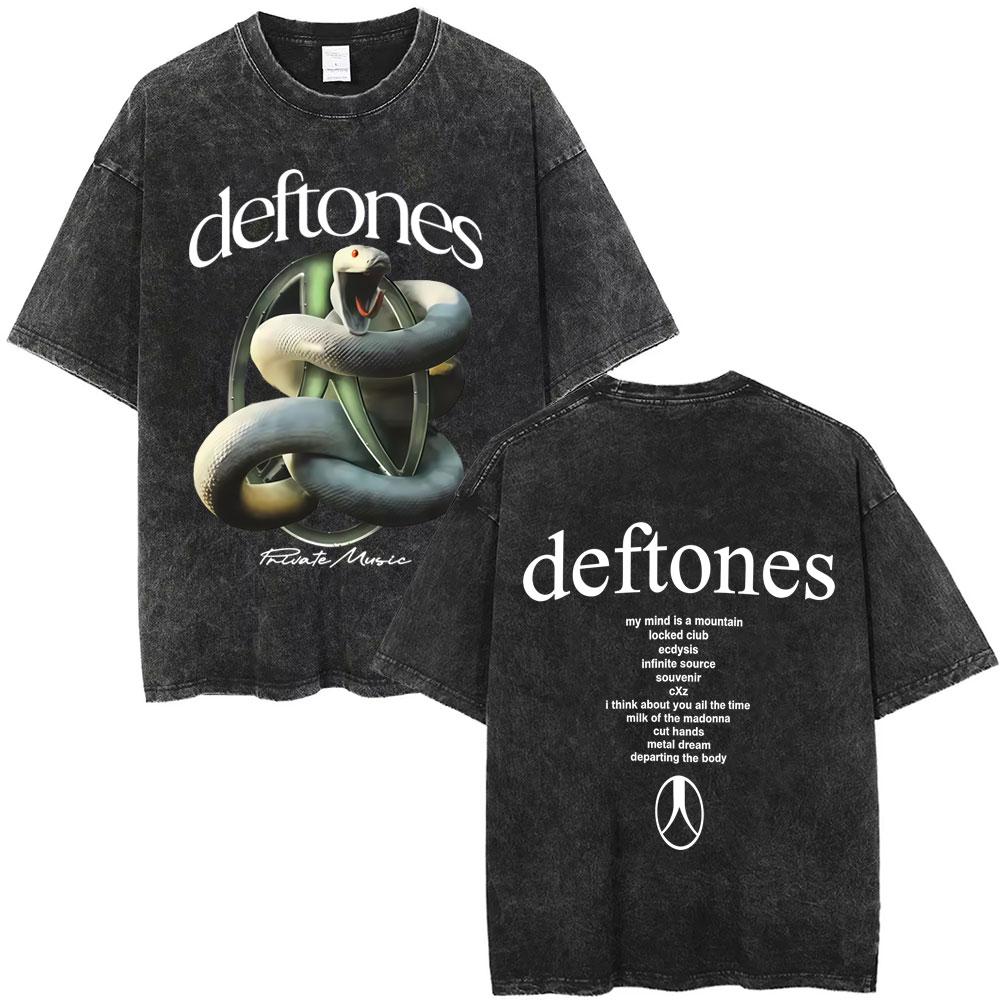 Benber vintage style Gewassen Vintage Deftones Diamond Eyes Album Grafisch T-shirt Mannen Vrouwen Retro Rock Pop Muziek T-shirts Heren Oversized Korte Mouw XL