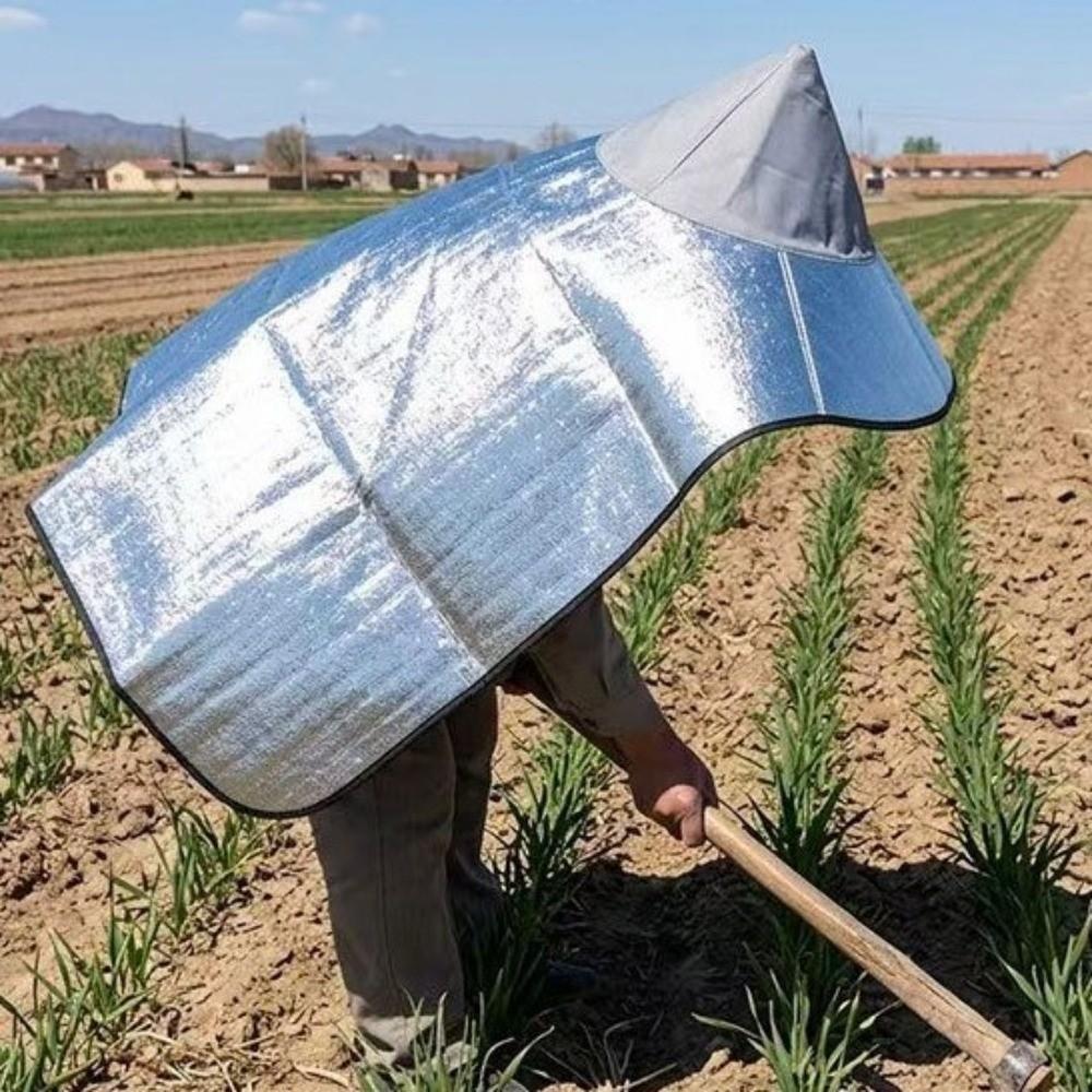 Heat Insulation Sunscreen Cape Aluminum Foil Elastic Sun Cloak  Outdoor Farm Work