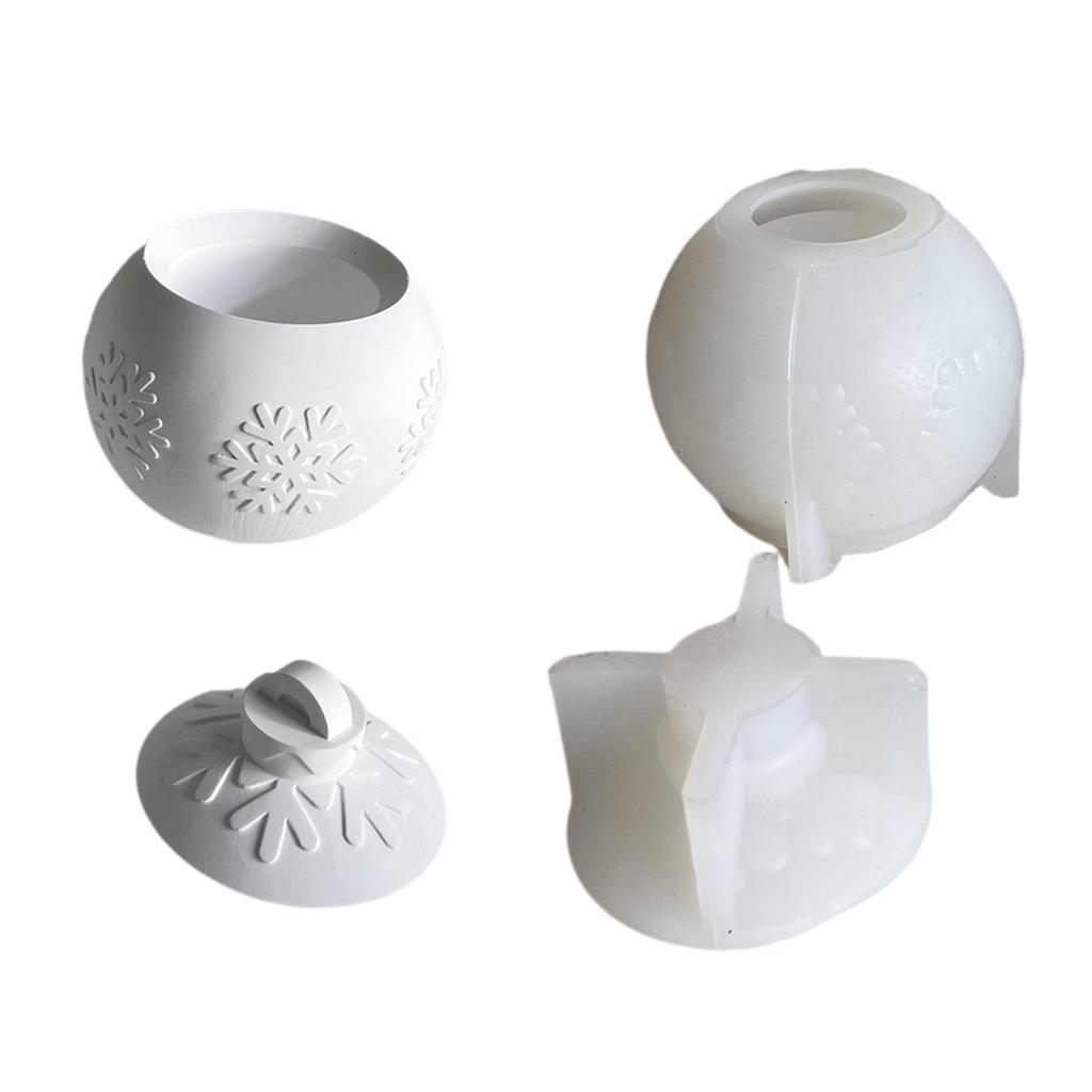 Vielseitige Schneekugel Silikonform Kreativer Silikon Kerzenhalter Charm Form Für Einzigartige Schneeflocken Kugel Projekte