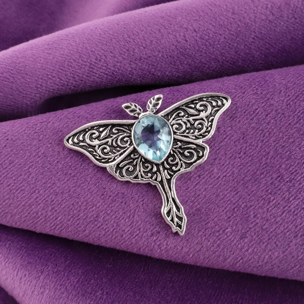 Sky Blue Topaz Gemstone Pendant, Handmade Gorgeous Jewelry, 925 Solid Sterling Silver Jewelry, Everyday Pendant For Wedding Gift