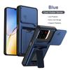 KEYSION Card Slot Holder Bag Phone Case for ZTE Blade A56 Slide Camera Protection Kickstand Shockproof Cover for Blade A56 Pro