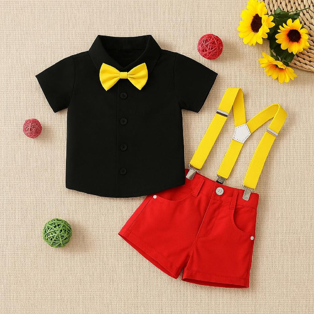 HTPARY Mouse Costume Includes and Bow Perfect for or as a Gift for Amusement Parks Kids' 3-Piece Set, Shirt, Pants, Tie, Halloween, Christmas,