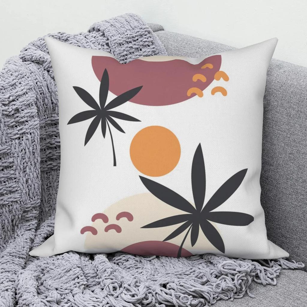 Car Living Room Sofa Cushion Cover Luxury Home Decoration Pillow Cover Abstract Creative Leaf Print Pattern Cushion Cover