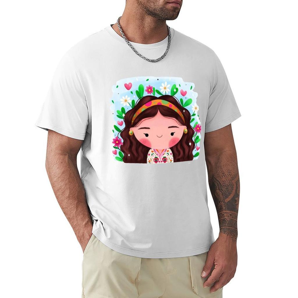 Flower Girl Tshirt Urban Style Casual Short Sleeve Top