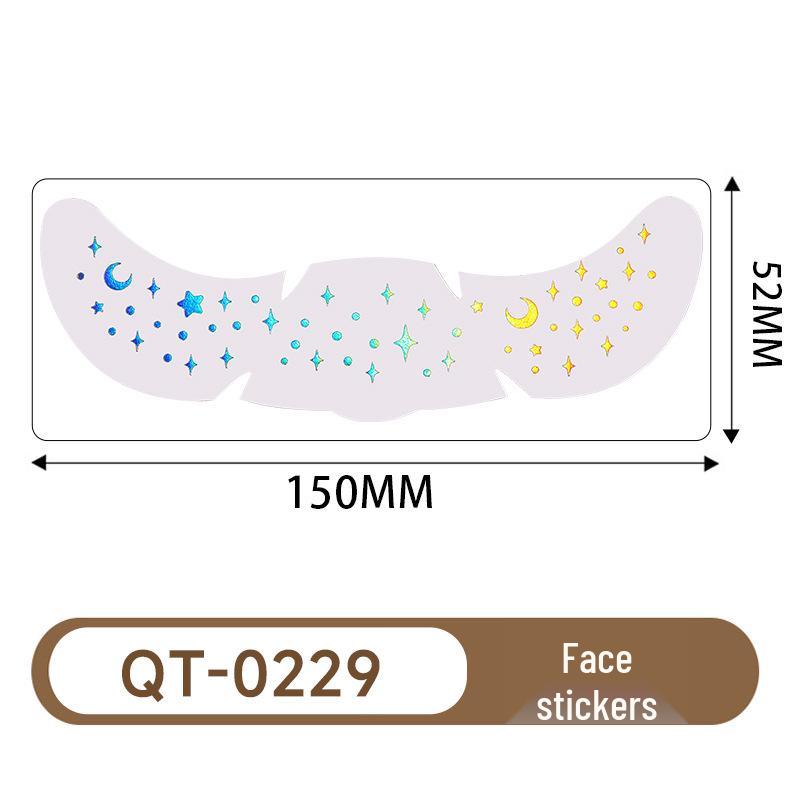Holographic Waterproof Temporary Freckle and Star Stickers