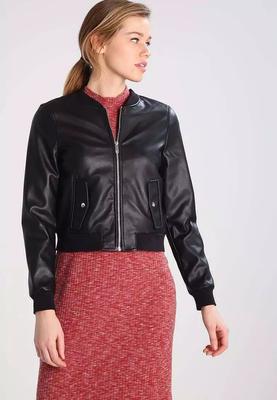 AL KHALID BOMBER Nowa Damska Czarna Skórzana Kurtka 100% Miękka Skóra Jagnięca Stylowa Kurtka Slim Fit