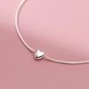 S925 Sterling Silver Love Heart Snake Bone Chain Bracelet Cute Dainty Women Jewelry