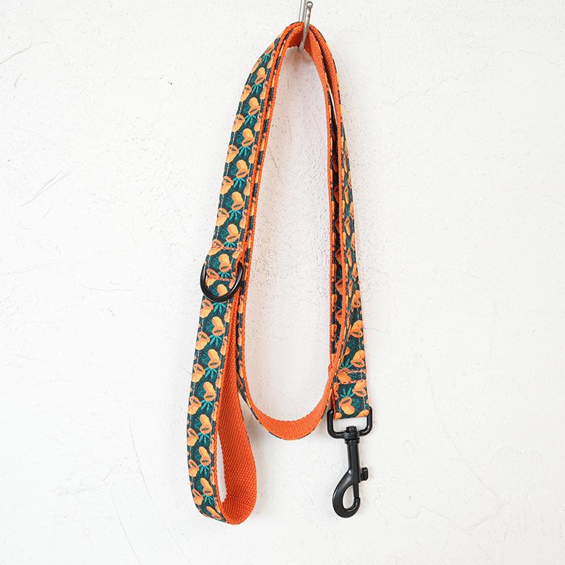 MUTTCO Fresh Papaya Collar and Leash Set with Black Buckle - UDC-157H S
