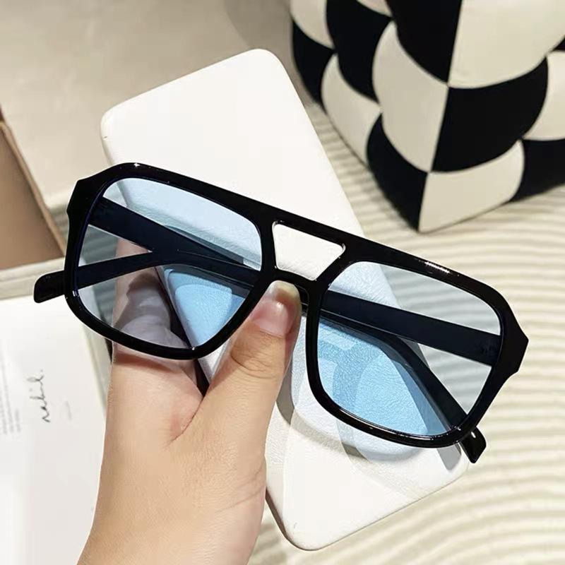 2023 Double bridge square Women Sunglasses Vintage Brand Designer Men Sun Glasses Shades Female Exaggerated oversize sunglasses