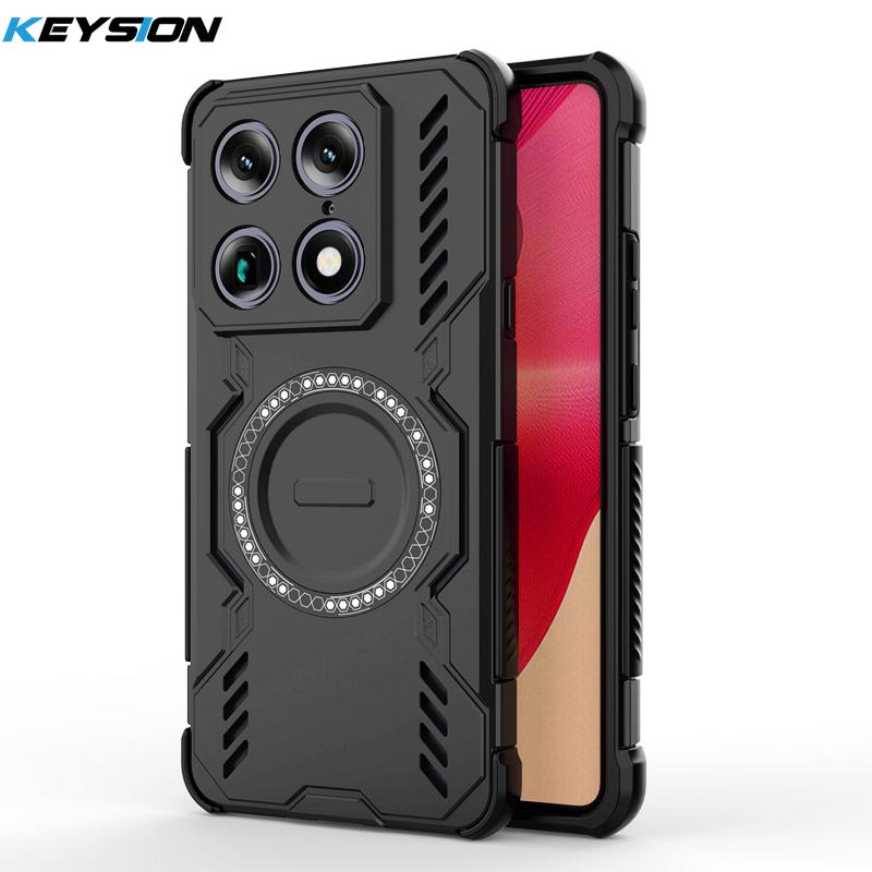 

KEYSION Hollow Heat Dissipation Case for Motorola Signature 5G TPU+PC Magnetic Cooling Shockproof Phone Cover for MOTO Signature for MOTO Signature чёрный
