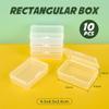 10Pcs/Lot Mini Plastic Box Rectangular Box Storage Box Translucent Box Packing Box Dustproof Durable Strong Jewelry Storage Case