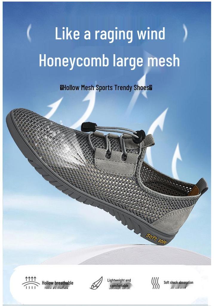 Ademende Sportschoenen van Mesh voor Mannen - Grote Maten, Lichtgewicht, Comfortabel, Casual