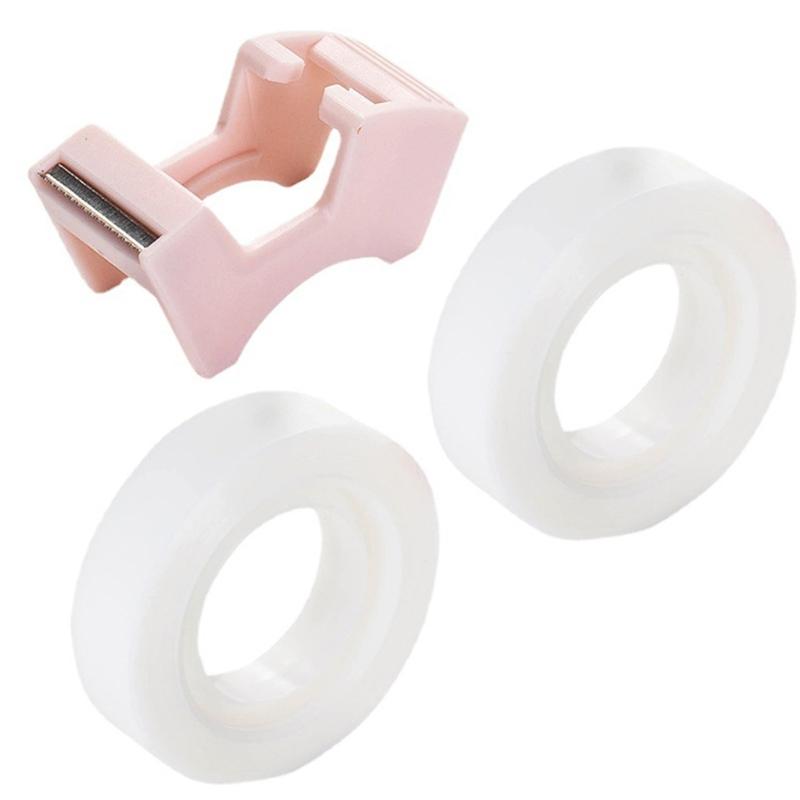 

2Pcs Invisable Tape with Tape Dispenser Invisable Adhesive Tape with Tape Cutter for Scrapbooking Packaging 1