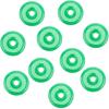 NBEADS 10 Pcs 10 Styles Natural Donut Gemstone Charms, 17.5mm Flat Round Mixed Natural and Synthetic Donut Stone Beads Pendants Natural Stone Pendant