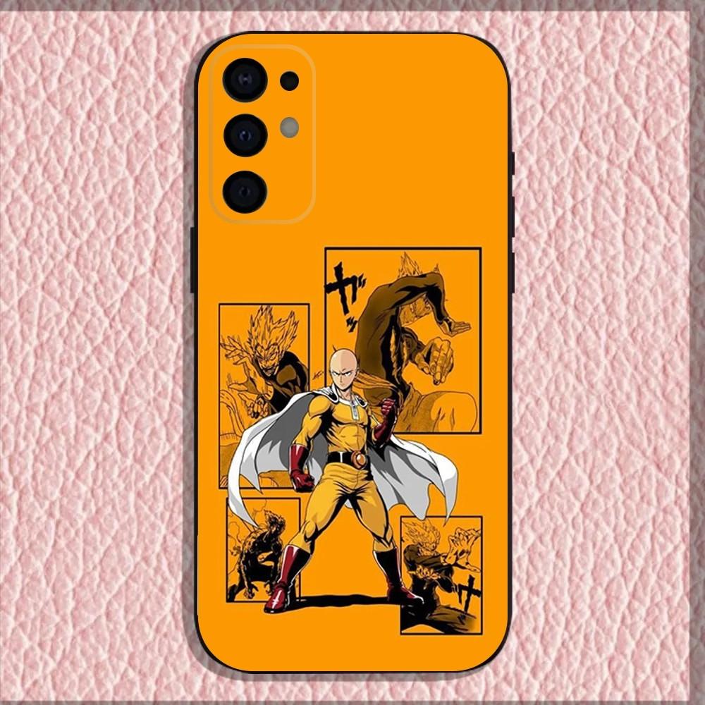 One P-Punch Man Saitama Phone Case For Samsung S25,S24,S21,S22,S23,S30,Ultra,S20,Plus,Fe,Lite,Note,10,9,5G Black Cover