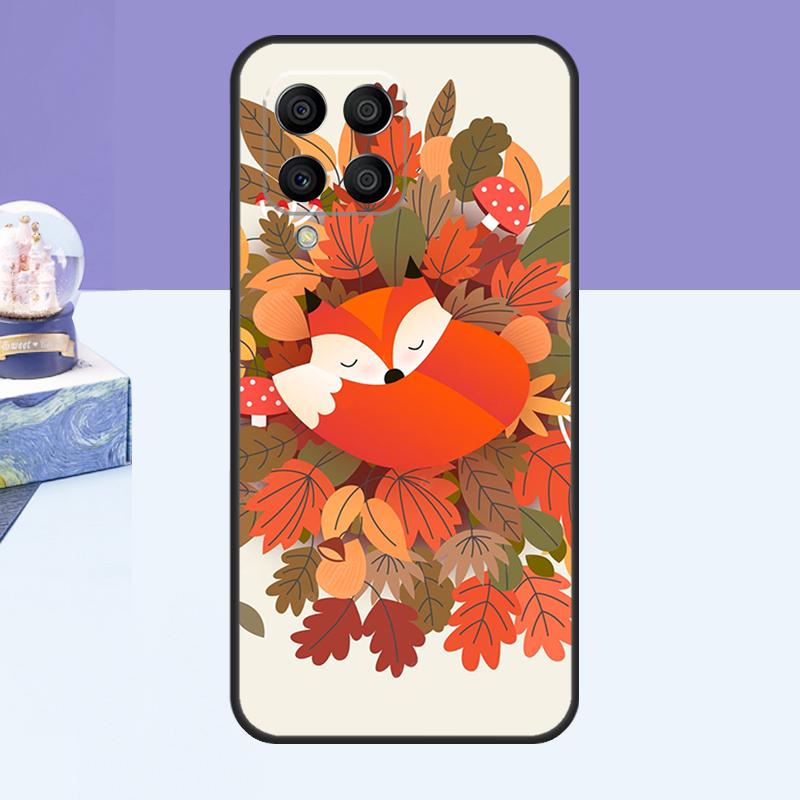 Autumn Leaves Fall Fox Case For Samsung Galaxy M31 M51 M32 M52 M12 M13 M23 M33 M53 M14 M34 M54 M30s M31s M20 Cover