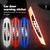 For 4Pcs Car Door Sticker Safety Warning Reflective Sticker Auto Accessories GR Sport Yaris Chr Auris Rav4 Prius Prado