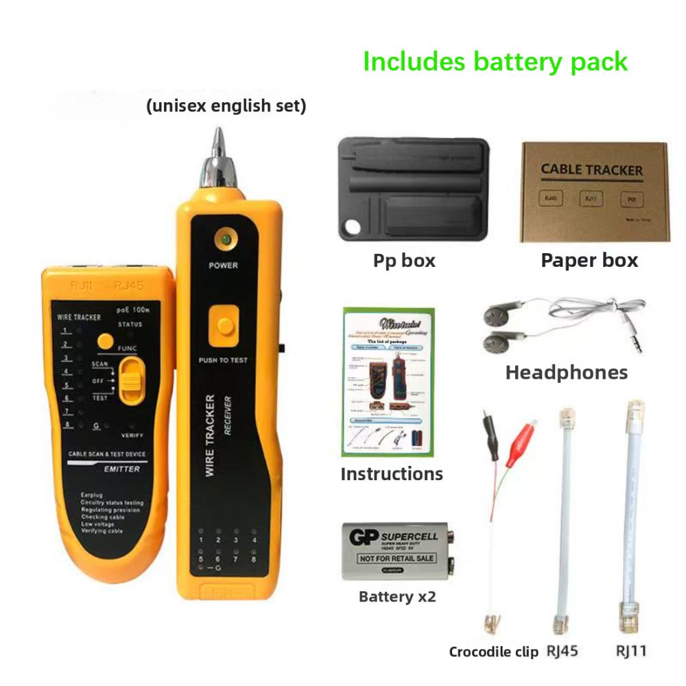 Тестер сетевых кабелей RJ11 RJ45, Многоцелевой детектор цепей, Тестовый инструмент для кабелей локальной сети Cat5 Cat6 и телефонных линий