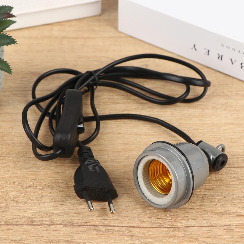 New E27 Crawling Pet Heating Lamp Holder Power Cord Control Switch Piglet Chicken Brooder Heating Spiral Light Socket