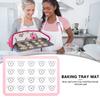 42*29.5cm Tappetino da Forno in Silicone Macaron Tappetino per Biscotti Tappetino per Arrotolare la Pasta Foglio da Forno Pasticceria Pasta per Pizza Antiaderente Maker Gadget da Cucina