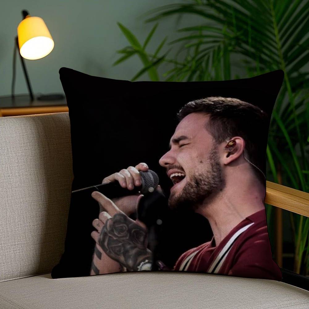 Pillow Case Singer L_Liam Payne Sofa Short Plush Double-Sided Hd Printing Room Home Office Gift Cushion Cover