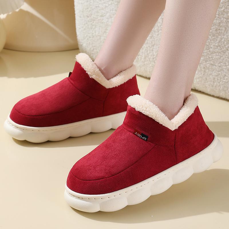 Elderly Cotton Shoes, New Winter Outer Wear, Bag Heel Velvet Indoor Warm Thick Sole, Slippers Cotton Home Cotton Shoes
