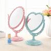 Heart Shaped Makeup Mirror Vintage Rotatable Plastic Makeup Dresser Mirror