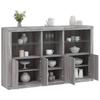 VidaXL Buffet with LED Lights, Cabinet with Door, Storage Furniture, Living Room Entryway Organizer, 3209147