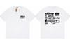 Chemise à manches courtes imprimée style américain STUSSY Blanc 766