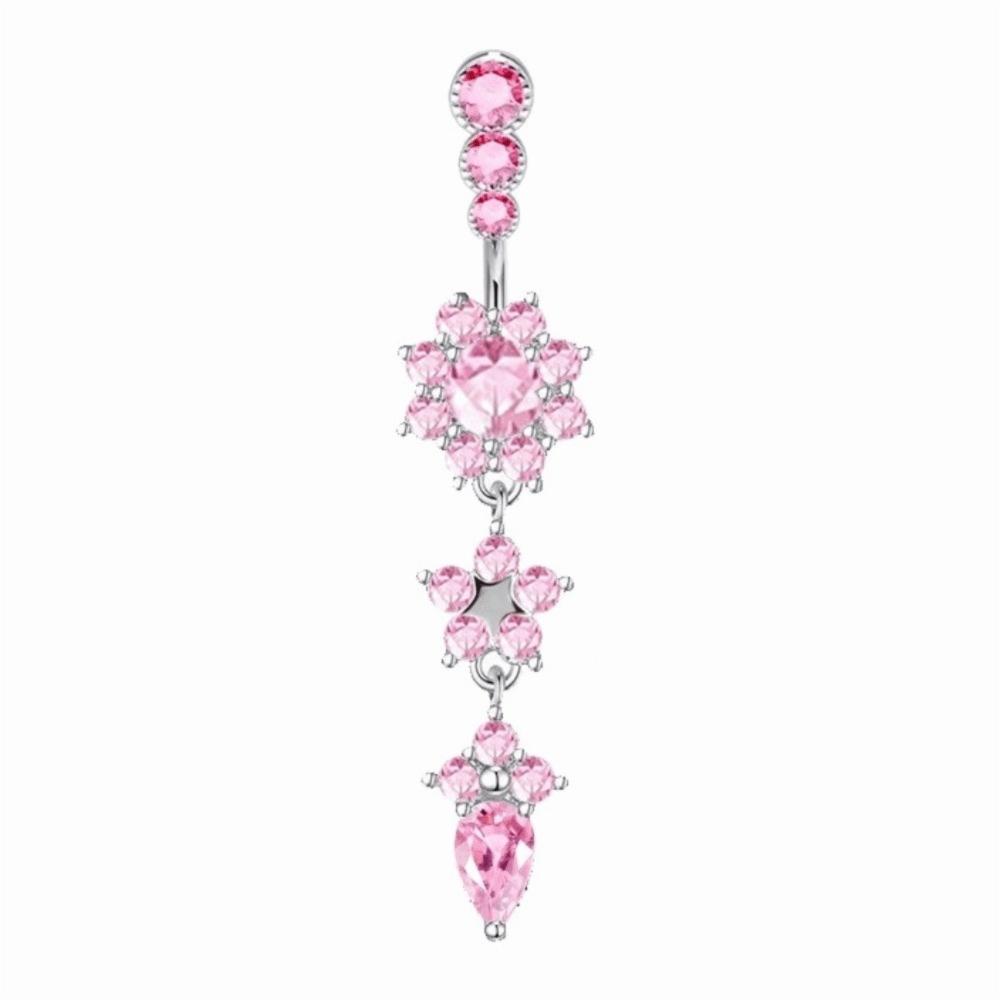 Lange Hanger Zirkonia Navelpiercing Koperen Lichaadssieraden Accessoires