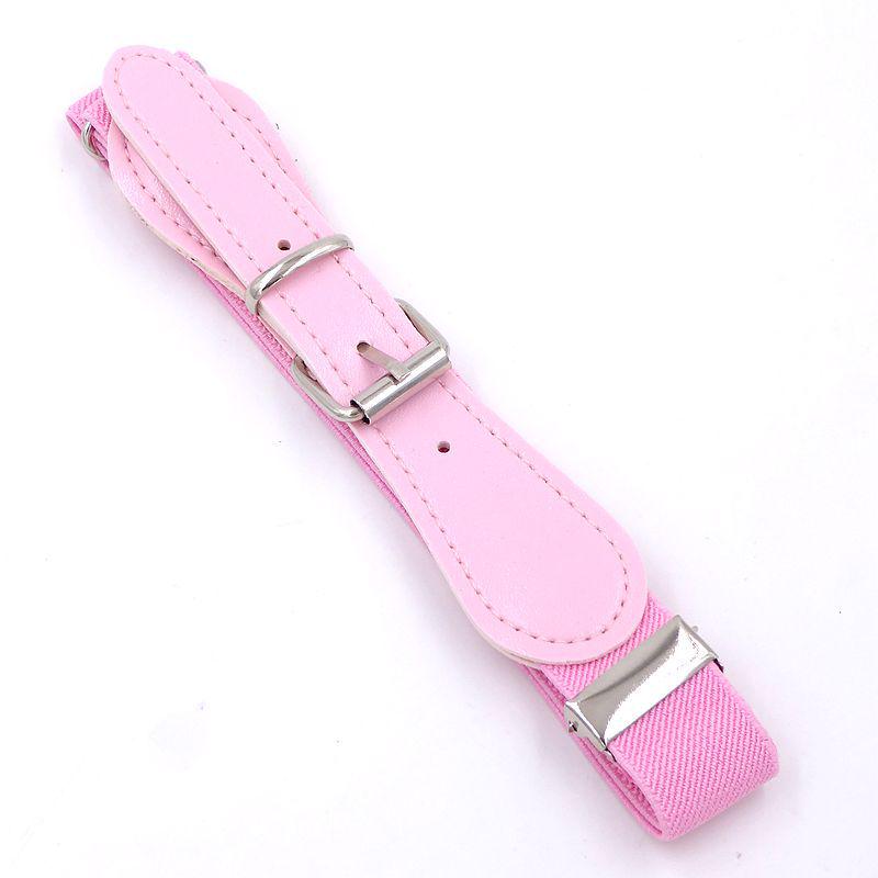 Kids' Elastic Waistband Korean Style Casual Leather Belt with Pin Buckle