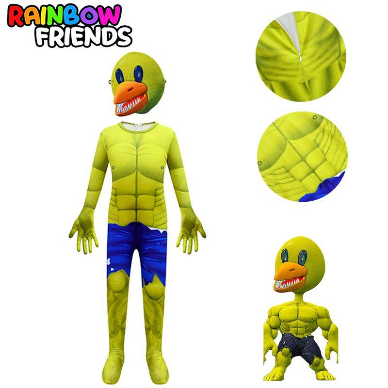 Roblox Rainbow Friends Cosplay Kostüm Jumpsuit für Kinder Perfekt für Halloween und Rollenspiele