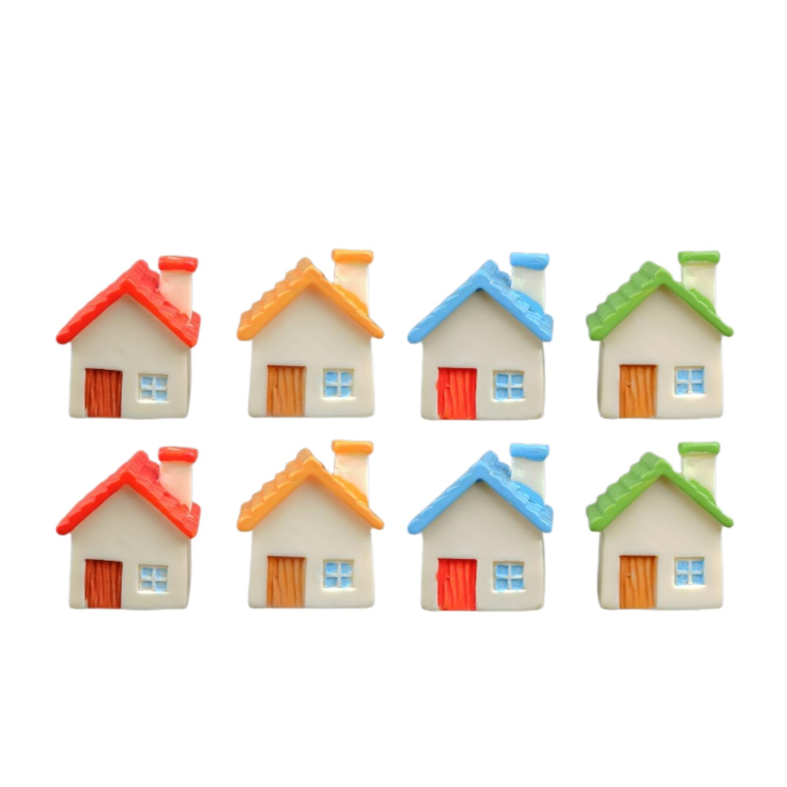 

SELECOCO Dollhouse Miniature Moss Terrarium Bonsai Garden Micro Landscape Decoration Terrarium Figurine DIY Landscape European Villa 8 Pieces (Set C)