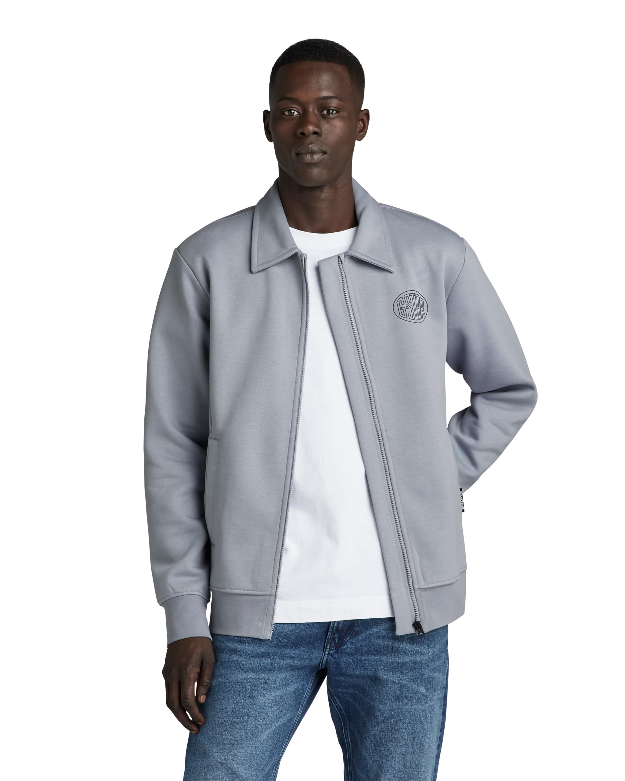 

Толстовка Star Толстовка Regular Fit Серый Polo Воротник-молния через SW [G Row] Мужская D23882-D425-3885-M тусклый серый