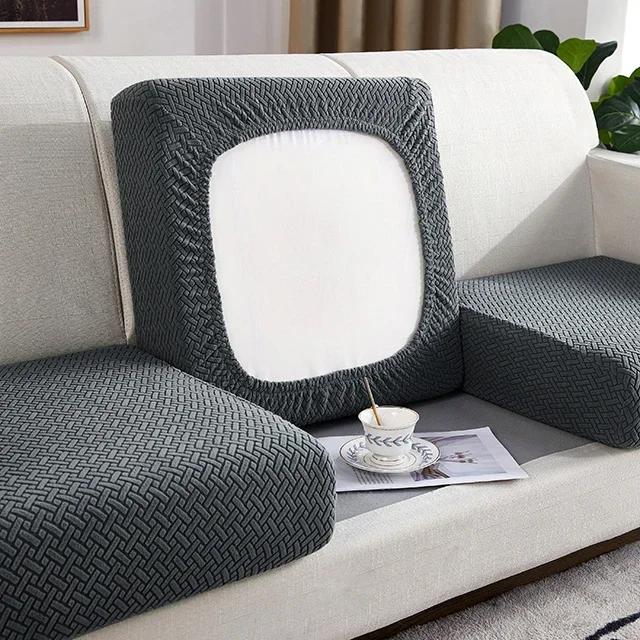 Thick Jacquard Sofa Seat Cushion Cover Funiture Protector Couch Covers For Sofas Anti-Dust Removable Seat Slipcover Kids Pets