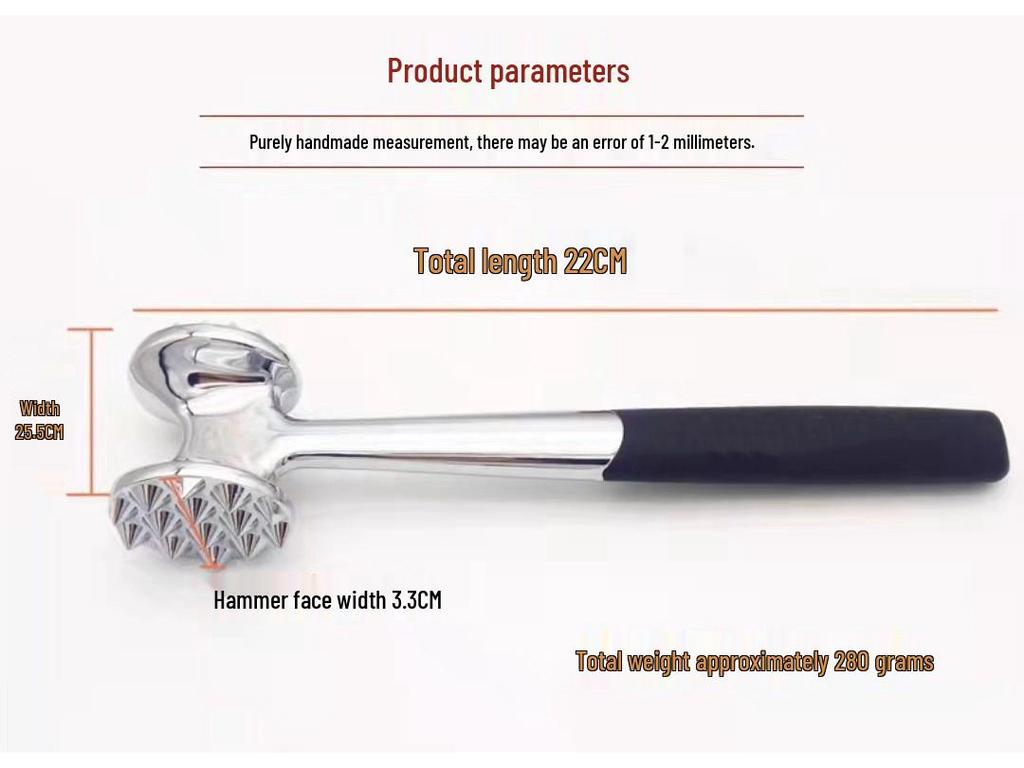 Stainless Steel Double-Sided Meat Tenderizer Hammer