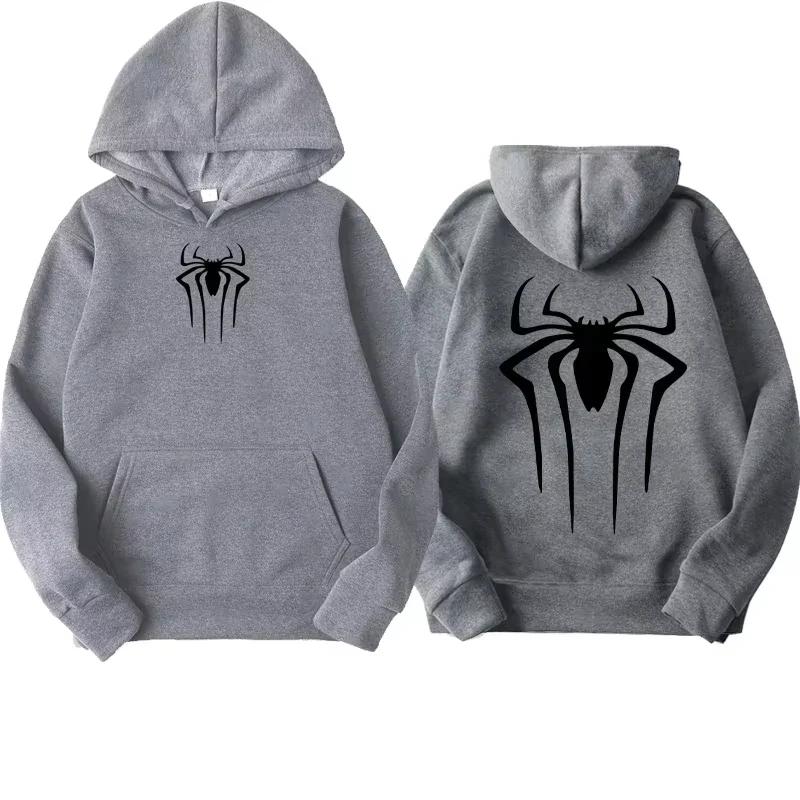 Kids Spider Print Hoodie Casual Sports Top Autumn Winter Outdoor Harajuku Hooded Sweatshirt