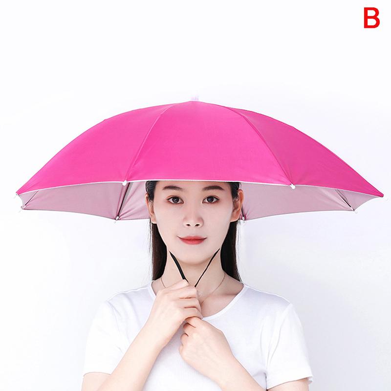 Fishing Umbrella Cap Large Head Mounted, Dual-Purpose Umbrella Cap For Both Rain And Light, Top Sunshade And Sun Protection Cap