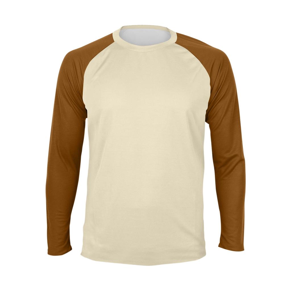 Pánské sportovní tričko s dlouhým rukávem raglánového střihu v kontrastních barvách