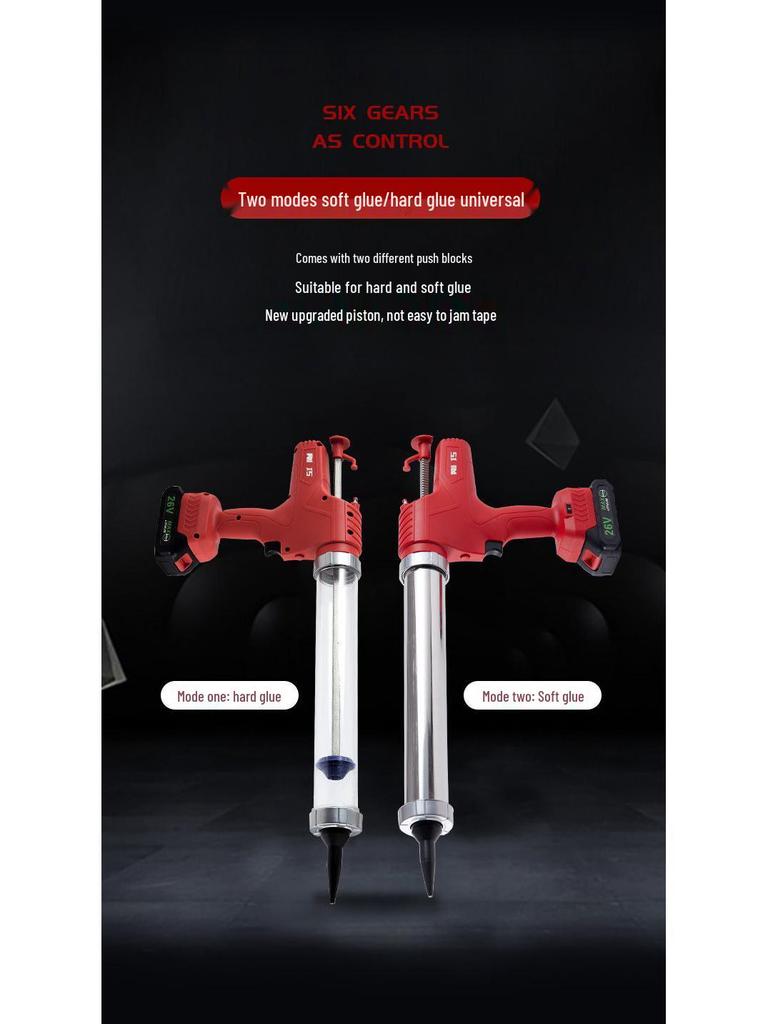Rechargeable Electric Caulk Gun: Fully Automatic Lithium Battery Adhesive Dispenser