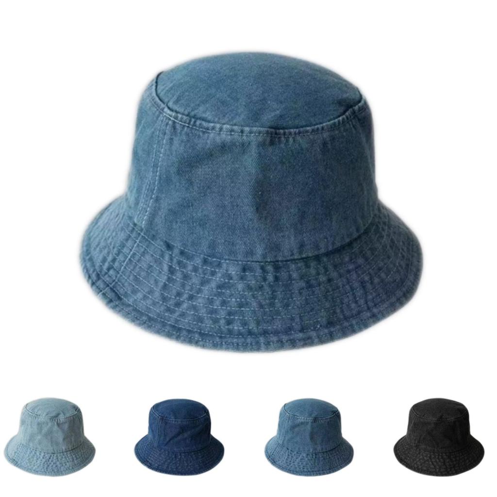 Autumn and Winter Solid Color Cowboy Hat Women's Versatile Bucket Hat Big Head Circumference Showing Face Small Bucket Hat Washing Basin Hat