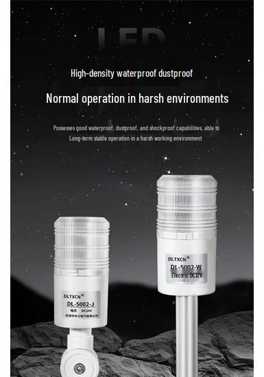 LED Color Alarm Light Signal Tower for Cranes, 12V/24V/220V
